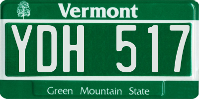 VT license plate YDH517