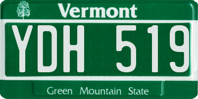 VT license plate YDH519