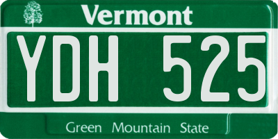 VT license plate YDH525