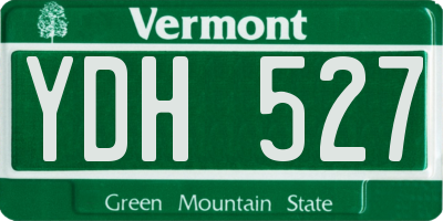 VT license plate YDH527