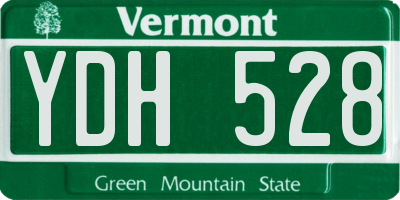 VT license plate YDH528