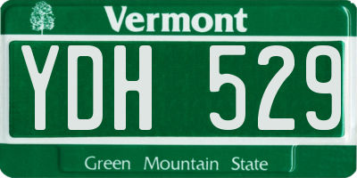 VT license plate YDH529