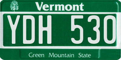 VT license plate YDH530