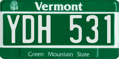 VT license plate YDH531