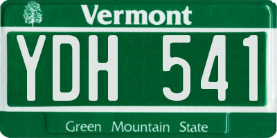 VT license plate YDH541