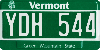 VT license plate YDH544