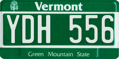 VT license plate YDH556