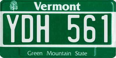 VT license plate YDH561