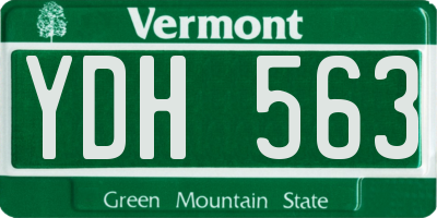 VT license plate YDH563