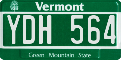 VT license plate YDH564