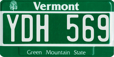 VT license plate YDH569