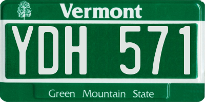 VT license plate YDH571