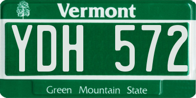 VT license plate YDH572