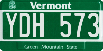 VT license plate YDH573