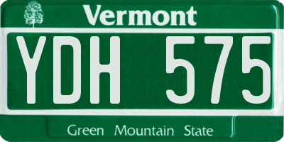 VT license plate YDH575