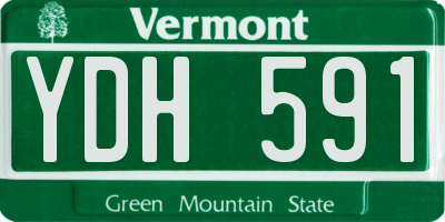 VT license plate YDH591