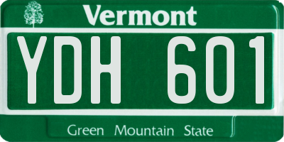VT license plate YDH601