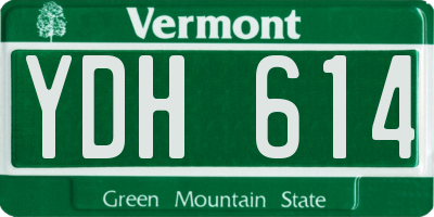 VT license plate YDH614