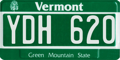 VT license plate YDH620