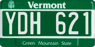 VT license plate YDH621