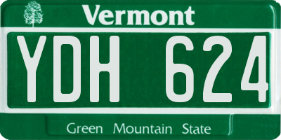 VT license plate YDH624