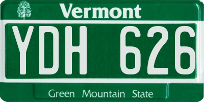 VT license plate YDH626