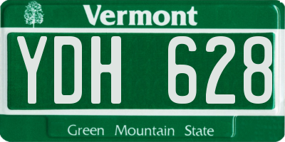VT license plate YDH628