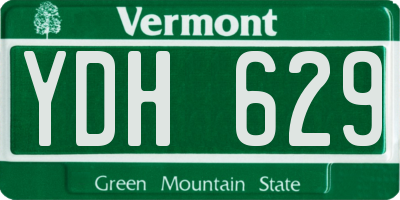 VT license plate YDH629