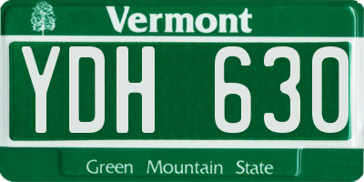 VT license plate YDH630