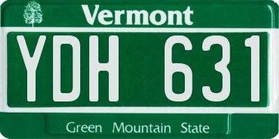 VT license plate YDH631