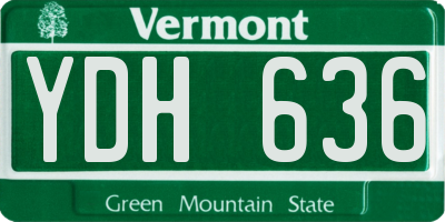 VT license plate YDH636