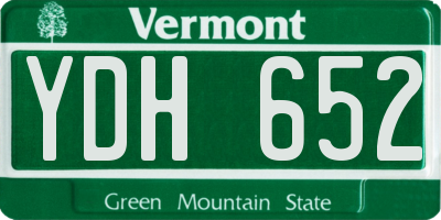 VT license plate YDH652