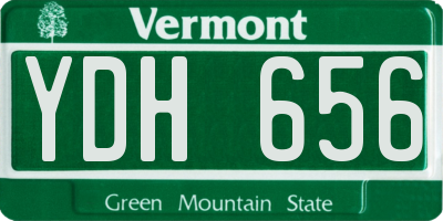 VT license plate YDH656