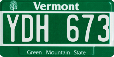VT license plate YDH673
