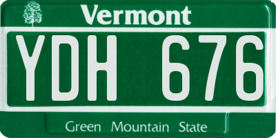 VT license plate YDH676