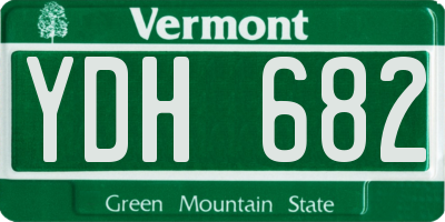 VT license plate YDH682