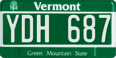 VT license plate YDH687