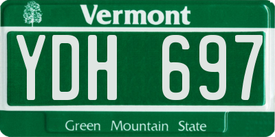VT license plate YDH697