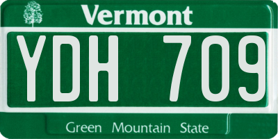VT license plate YDH709