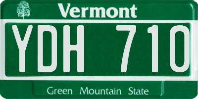 VT license plate YDH710