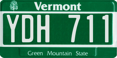 VT license plate YDH711