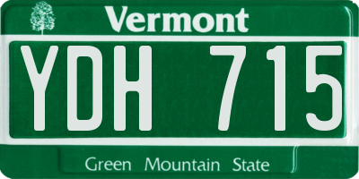 VT license plate YDH715