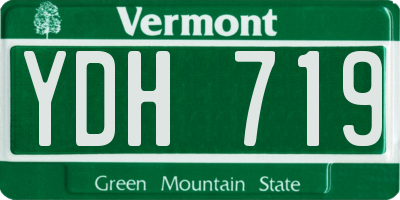 VT license plate YDH719