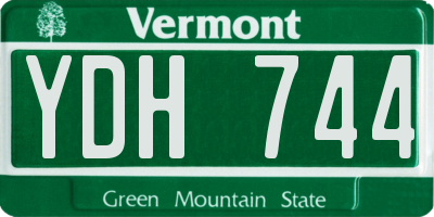 VT license plate YDH744