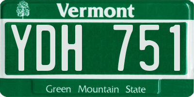 VT license plate YDH751
