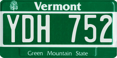 VT license plate YDH752