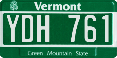 VT license plate YDH761