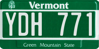 VT license plate YDH771
