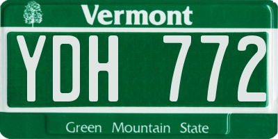 VT license plate YDH772