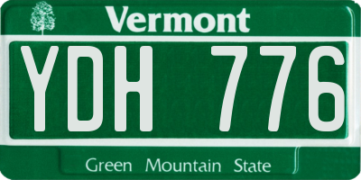 VT license plate YDH776